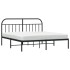 Estructura de cama con cabecero metal negro 183x213