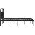 Estructura de cama con cabecero metal negro 183x213