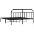 Estructura de cama con cabecero metal negro 183x213