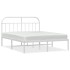 Estructura de cama de metal con cabecero blanco 183x213