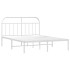 Estructura de cama de metal con cabecero blanco 183x213