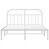 Estructura de cama de metal con cabecero blanco 183x213