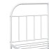 Estructura de cama de metal con cabecero blanco 183x213