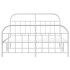 Estructura cama metal con cabecero y pie cama blanco 183x213