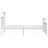 Estructura cama metal con cabecero y pie cama blanco 183x213