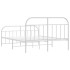 Estructura cama metal con cabecero y pie cama blanco 183x213