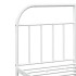 Estructura cama metal con cabecero y pie cama blanco 183x213