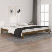 Estructura de cama madera maciza de pino marrón miel 200x200 cm