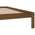 Estructura de cama madera maciza de pino marrón miel 200x200