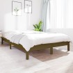 Estructura de cama madera maciza de pino marrón miel 160x200 cm