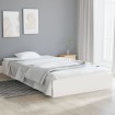 Estructura de cama madera maciza blanca 90x200 cm