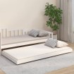 Estructura de cama madera maciza de pino blanco 100x200 cm