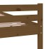 Estructura de cama doble madera maciza marrón miel 120x190