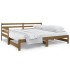 Sofá cama extraíble madera maciza pino marrón miel