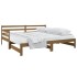 Sofá cama extraíble madera maciza pino marrón miel