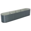 Arriate de acero galvanizado gris 400x80x81 cm