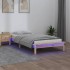 Estructura de cama con LED madera maciza 100x200