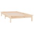 Estructura de cama con LED madera maciza 100x200