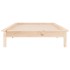 Estructura de cama con LED madera maciza 100x200