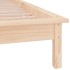 Estructura de cama con LED madera maciza 100x200