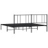 Estructura de cama con cabecero metal negro 183x213