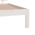 Estructura de cama doble pequeña madera maciza blanca