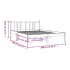 Estructura de cama madera maciza gris doble 135x190