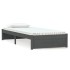 Estructura de cama individual madera maciza gris 75x190