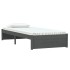 Estructura de cama individual madera maciza gris 75x190