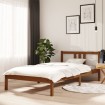 Estructura de cama madera maciza marrón miel 100x200 cm