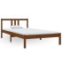 Estructura de cama madera maciza marrón miel 100x200