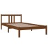 Estructura de cama madera maciza marrón miel 100x200