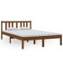 Estructura de cama madera maciza marrón miel 120x200