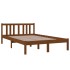 Estructura de cama madera maciza marrón miel 120x200