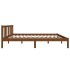 Estructura de cama madera maciza marrón miel 120x200