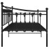 Estructura de sofá cama de metal negro 90x200