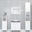 Conjunto de muebles de baño 4 pzas madera contrachapada blanco