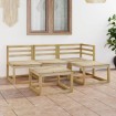 Set de muebles de jardín 5 pzas madera de pino impregnada verde