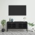 Mueble para TV de acero negro 105x35x50