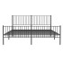 Estructura de cama cabecero y estribo metal negro 200x200