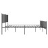 Estructura de cama cabecero y estribo metal negro 200x200