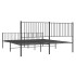 Estructura de cama cabecero y estribo metal negro 200x200