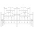 Estructura cama metal cabecero y estribo blanco 140x190