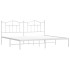 Estructura de cama con cabecero metal blanca 200x200