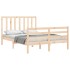 Estructura de cama con cabecero madera maciza 140x190