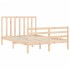 Estructura de cama con cabecero madera maciza 140x190