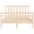 Estructura de cama con cabecero madera maciza 140x190