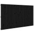 Cabecero de cama pared madera maciza pino negro 204x3x110