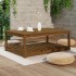 Mesa de jardín madera maciza pino marrón miel 121x82,5x45