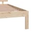 Estructura de cama de matrimonio madera maciza 135x190